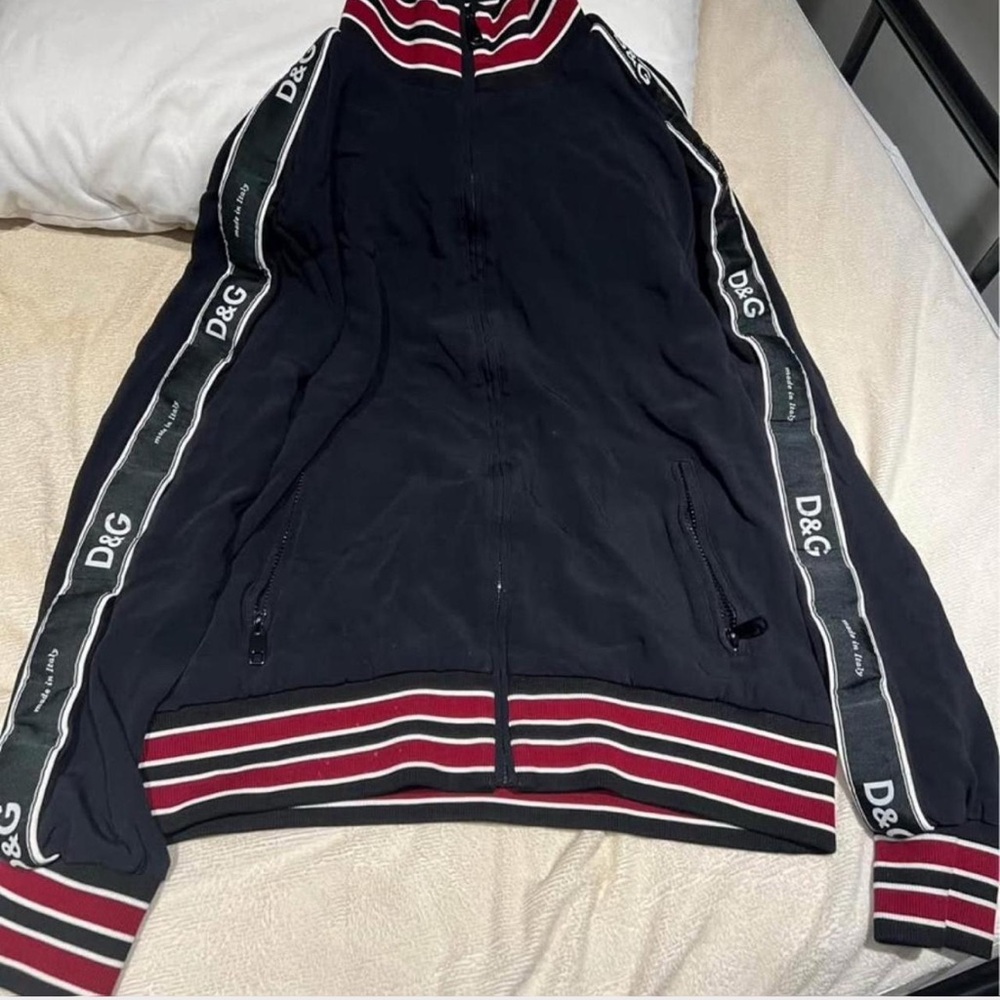 Dolce & Gabbana Black Jacket with Red Accents